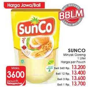 Promo Harga SUNCO Minyak Goreng 1 ltr - LotteMart
