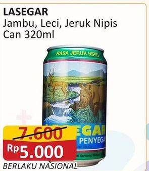 Promo Harga Lasegar Larutan Penyegar Jambu, Leci, Jeruk Nipis 320 ml - Alfamart