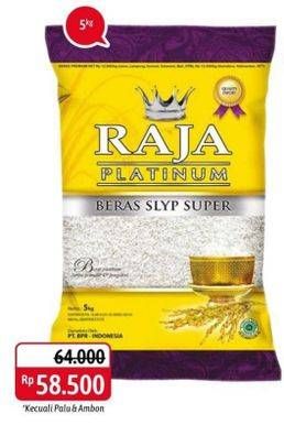 Promo Harga Raja Platinum Beras Slyp Super 5000 gr - Alfamidi
