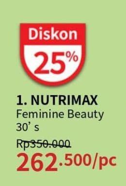 Promo Harga Nutrimax Feminine Beauty 30 pcs - Guardian