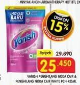 Promo Harga Vanish Penghilang Noda Cair Pink, Putih 425 ml - Superindo