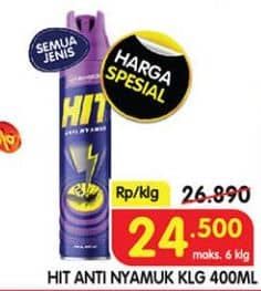 Promo Harga HIT Aerosol All Variants 400 ml - Superindo