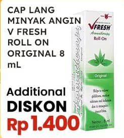 Promo Harga Cap Lang VFresh Aromatherapy Original 8 ml - Indomaret