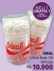 Promo Harga IDEAL Cotton Bud 136 100 pcs - LotteMart
