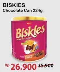 Promo Harga BISKIES Crunchy Milk Crackers With Creamy Chocolate 224 gr - Alfamart