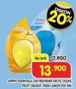 Promo Harga Airpro Essentials Fresh Arctic Ocean, Fruity Delight, Fresh Lemon 9 ml - Superindo