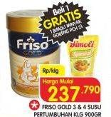 Promo Harga FRISO Gold 3/4 Susu Pertumbuhan 900 gr - Superindo