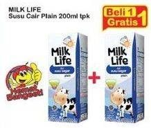 Promo Harga MILK LIFE UHT Plain 200 ml - Indomaret