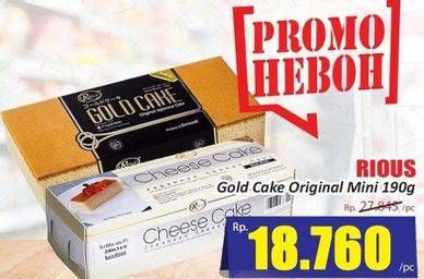 Promo Harga Rious Gold Cake Original Mini 190 gr - Hari Hari