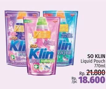 Promo Harga SO KLIN Liquid Detergent 750 ml - LotteMart