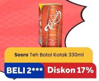 Promo Harga Sosro Fruit Tea 200 ml - Carrefour