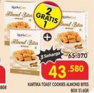 Promo Harga Kartika Toast Cookies Almond Bites 51 gr - Superindo