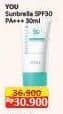 Promo Harga YOU Sunbrella Triple UV Elixir Sunscreen 30 ml - Alfamart