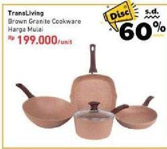 Promo Harga TRANSLIVING Brown Granite Cookware  - Carrefour
