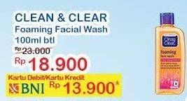 Promo Harga CLEAN & CLEAR Facial Wash 100 ml - Indomaret