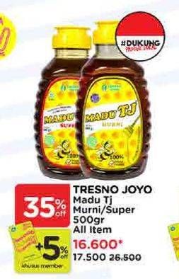 Promo Harga TRESNO JOYO Madu TJ Murni/Super 500g  - Watsons
