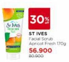 Promo Harga ST IVES Facial Scrub Fresh Skin Apricot 170 gr - Watsons