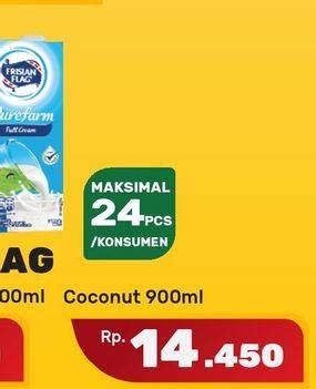 Promo Harga FRISIAN FLAG Susu UHT Purefarm Coconut Delight 900 ml - Yogya