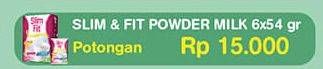 Promo Harga Slim & Fit Powder Milk per 6 sachet 54 gr - Hypermart
