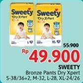 Promo Harga Sweety Bronze Pants Dry X-Pert S36+2, M32, L28, XL24, XL26 24 pcs - Alfamidi