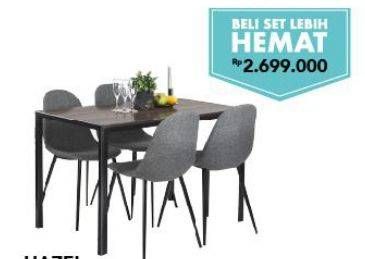 Promo Harga Dining Set Hazel  - Carrefour