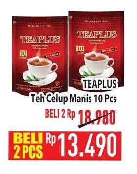 Promo Harga Tea Plus Teh Celup per 10 pcs 16 gr - Hypermart
