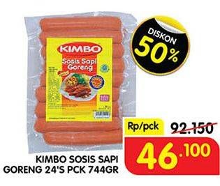 Promo Harga KIMBO Sosis Sapi Goreng 24 pcs - Superindo