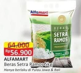 Promo Harga Alfamart Beras Setra Ramos 5000 gr - Alfamart