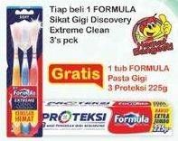 Promo Harga FORMULA Sikat Gigi Extreme Clean Soft 3 pcs - Indomaret