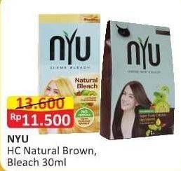 Promo Harga NYU Hair Color Nature Natural Brown, Natural Bleach 30 ml - Alfamart