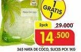 Promo Harga 365 Nata De Coco Slices per 2 pouch 1000 gr - Superindo