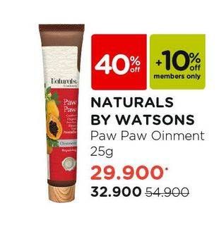 Promo Harga NATURALS BY WATSONS Paw Paw Ointment 25 gr - Watsons