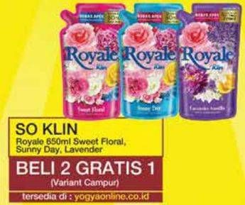 Promo Harga So Klin Royale Parfum Collection Sweet Floral, Sunny Day, Lavender Vanilla 720 ml - Yogya