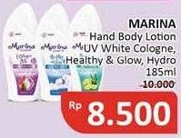 Promo Harga MARINA Hand Body Lotion UV White Collagen Asta, UV White Healthy Glow, UV White Hydro Cool 185 ml - Alfamidi