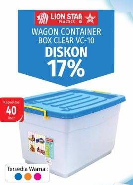Promo Harga LION STAR Wagon Container VC-10 40 ltr - Lotte Grosir