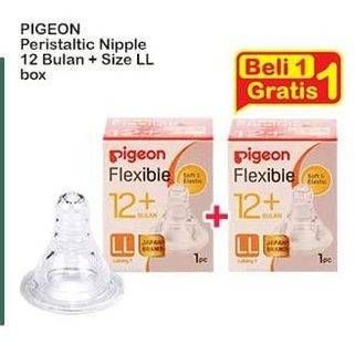 Promo Harga Pigeon Slim Neck Peristaltic Nipple 12 Bulan+  - Indomaret