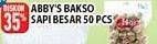 Promo Harga ABBYS Bakso Sapi Besar 50 pcs - Hypermart