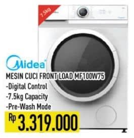 Promo Harga Midea Front Loading Washer - MF100W75  - Hypermart