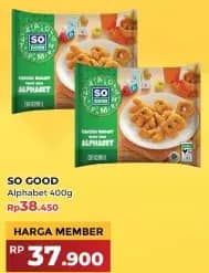 Promo Harga So Good Chicken Nugget Alphabet 400 gr - Yogya