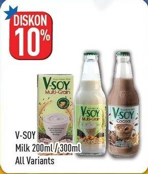 Promo Harga V-SOY Soya Bean Milk All Variants  - Hypermart