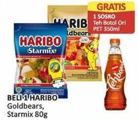 Promo Harga Haribo Candy Gummy Starmix, Gold Bears 80 gr - Alfamart