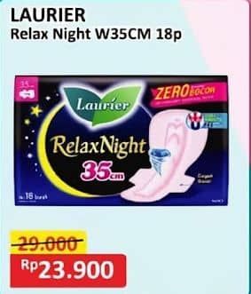 Promo Harga Laurier Relax Night 35cm 18 pcs - Alfamart