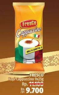 Promo Harga Fresco Cappuccino per 9 sachet 25 gr - LotteMart