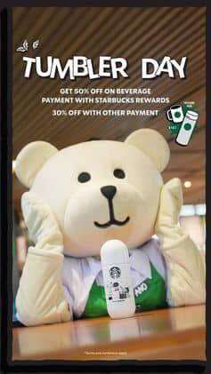 Promo Harga Tumbler Day  - Starbucks
