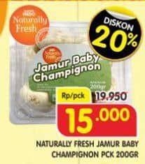Promo Harga Naturally Fresh Jamur Baby Champignon 200 gr - Superindo