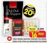 Promo Harga CEDEA Frozen Seafood Chikuwa Pck 250gr, Otak Otak Ala Singapore Pck 200gr  - Superindo