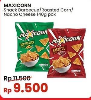 Promo Harga MAXICORN Snack Barbecue, Roasted Corn, Nacho Cheese 150 gr - Indomaret