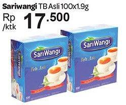 Promo Harga Sariwangi Teh Asli 100 pcs - Carrefour