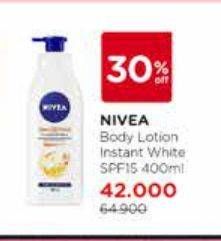 Promo Harga NIVEA Body Lotion Extra White Firming SPF 15, UV Extra Whitening SPF 15 400 ml - Watsons