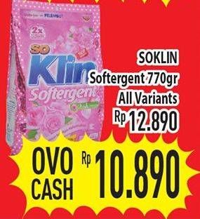 Promo Harga SO KLIN Softergent All Variants 770 gr - Hypermart